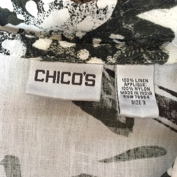 Chico’s Button Up: CHICO’S SIZE 3 - Picture 3 of 5